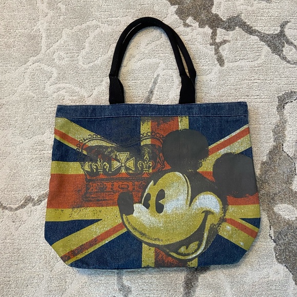 Disney Mickey Mouse Union Jack Large Tote Bag - Picture 1 of 10